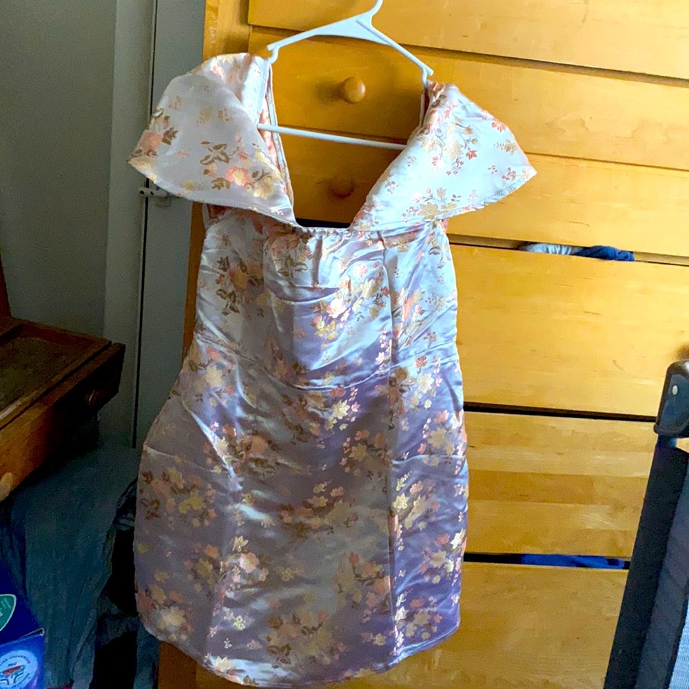 Mini floral skin tight dress